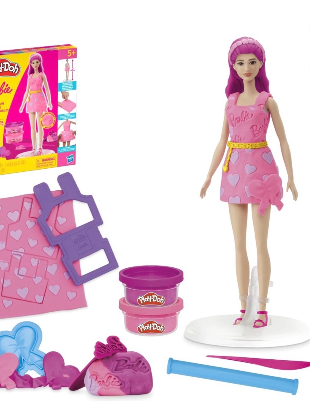 Barbie Pink & Purple Play-Doh Fashion Doll Set